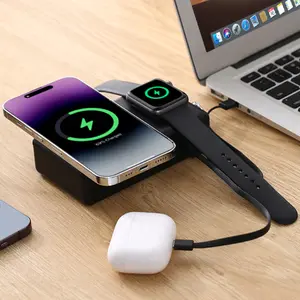 Domars 6-in-1 Power Bank 20000mAh 65W Fast Charging, supports charging five devices simultaneously, compatible with iPhone 17, 16, 15, 14, 13, 12, 11, X, XR, Samsung S25, S24, S23, S22, S21, Google, iPad, Apple Watch, and AirPods.