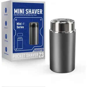 Electric Razor for Men - Rechargeable Electric Shaver for Men，Portable Electric Razor for Travel，Mini Electric Shaver for Travel，Waterproof Electric Razor - Silver Gray springtok