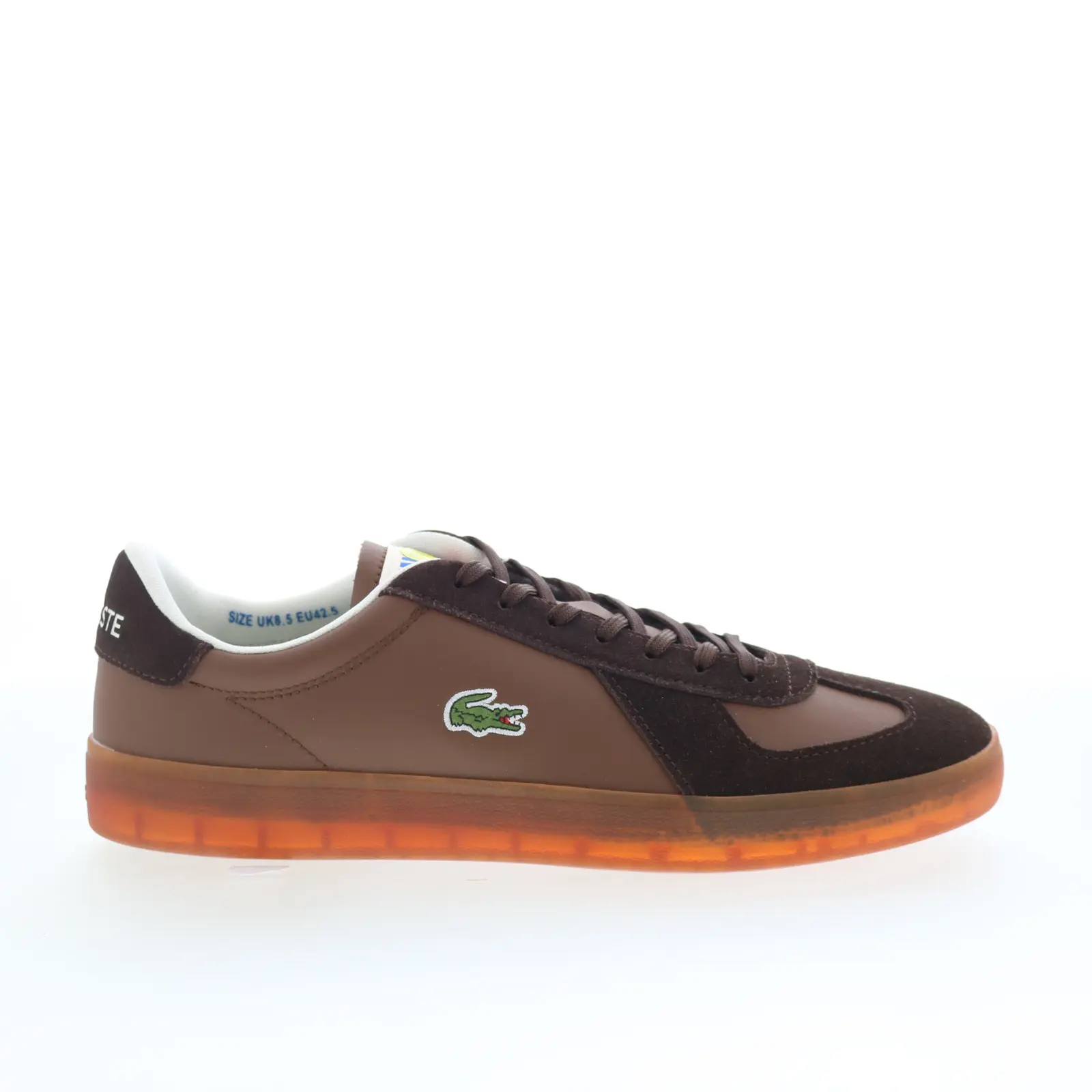Lacoste Baseshot Pro 126 1 SMA Mens Brown Leather Lifestyle Sneakers Shoes