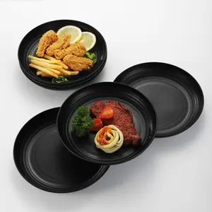 4pcs Plastic Dinner Plates, Durable and Anti-Fall, Reusable, Dishwasher and Microwave Safe, Ideal for Camping, Picnic, Kitchen, Dormitory, Dishwasher Safe Tableware