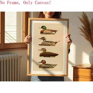 Retro Duck Print Unframed Hunting Sportsman Wildlife Conservation Artwork Poster Rustic Outdoorsy Cabin Wall Art Gift for Dad Men Hunter Home Office Decor Farmhouse Ornaments