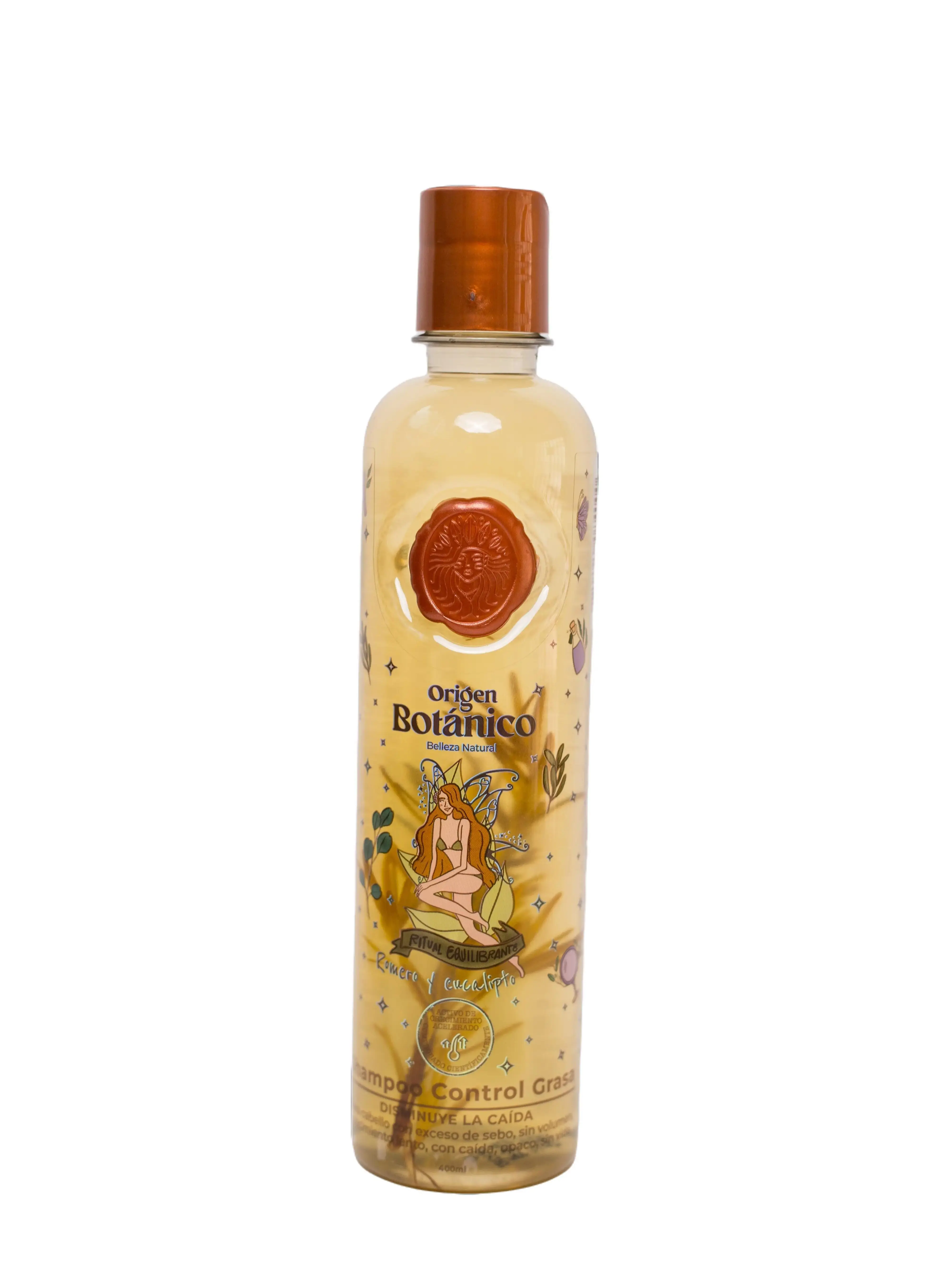 Origen Botanico Shampoo Rosemary and Eucalyptus 400ml for Oily Hair Control - Natural Ingredients for Hair Health