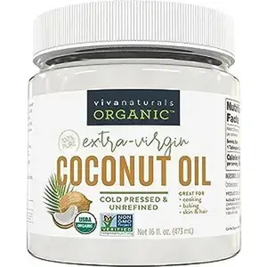 Organic Coconut Oil, Cold-Pressed - Natural Hair /Skin Oil and Cooking Oil with Fresh Flavor, Non-GMO Unrefined Extra Virgin(Aceite de Coco), USDA Organic, 16 oz