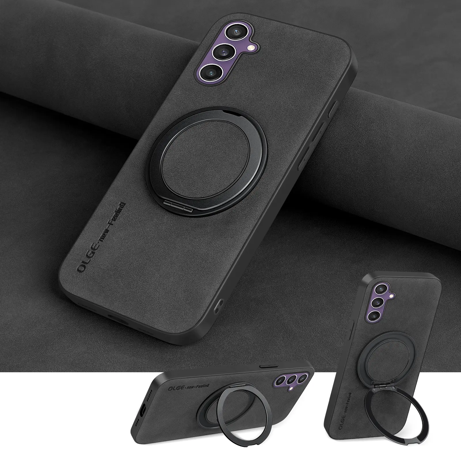 360° Spin Magnetic Stand for Samsung S25FE/S25edge/S24 Ultra/S24+/S23FE/S22plus/S21FE/note20 ultra Smartphone Case, Protective cellphone cover, Protective Case for S25plus, Fit for MagSafe, with Kickstand Rotatable, Fit for car holder
