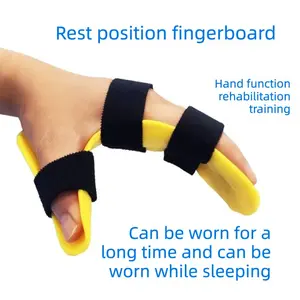 Fingerboard Compression Sleeves - ABS Plastic Finger Spasm Deformity Corrector with Nylon Straps, Secure Wrap Supportive Fit, Prop 65 Safe Healthcare Tool for Rest Position Pain Relief & Hand Function Rehabilitation