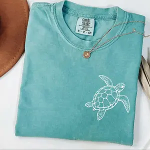 Comfort Colors Sea Turtle Graphic Tee: Vintage Beach T-Shirt