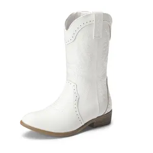 Dream Pairs Kids Embroidery Western Cowboy Boots