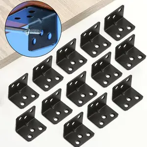 Shelf Corner Code, 6 Holes Angle Bracket, Joint Right Angle Bracket, L-shaped Corner Bracket, Suitable for Furniture Shelf Bracket, Sturdy Bracket, Mounting Brackets