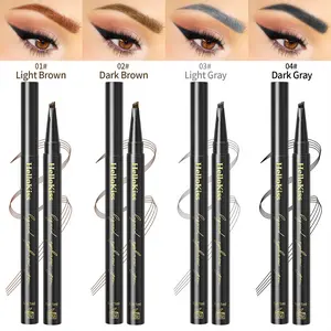 Waterproof Eyebrow Pencil With Four Brush Heads, Perfect For Quick Touch-Ups, Drawing Delicate And Realistic Eyebrows. Long-Lasting And Smudge-Proof, It’s A Great Choice For Everyday Makeup.