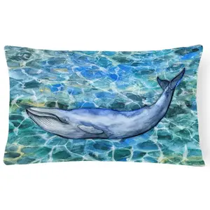 Humpback Whale Canvas Fabric Decorative Pillow BB5340PW1216