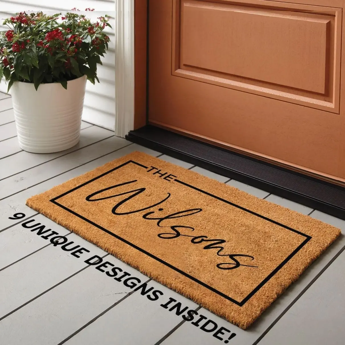 Housewarming Gift Home Decor, Personalized Door Mat with Family Name, Wedding Gift for Couples, Custom Welcome Doormat