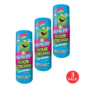 Ricky Joy® Sour Crush™ Rolling liquid candy Blueberry (Pack of 3)