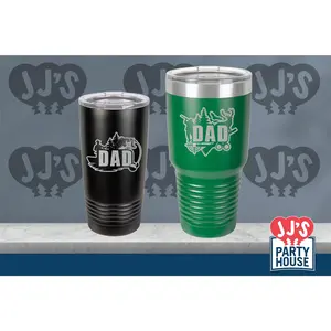 Custom Hunter/Fisherman Polar Tumbler Birthday,Father's Day,Hunting/Fishing Season Set Laser Engraved and Personalized for that Outdoorsman