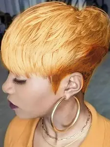 Women's Pixie Cut Short Human Hair Wig, Fashion Wig, Curly Style, Full Machine-Made Design, Perfect for Daily Wear & Special Occasions, Pixie Wigs