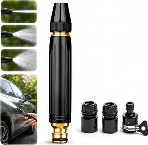 2026 Home High-Pressure Car Wash Water Gun with Booster Nozzle, Car Wash Water Gun Garden Hose Sprayer, 3 Adjustable Spray Patterns, for Watering Plants, Vegetables, Car Washing (Pacifier Interface)