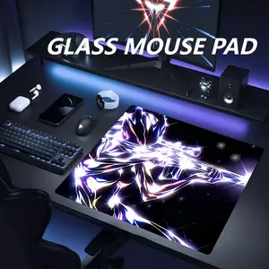 Ergonomic Glass Gaming Mouse Pad Spk-1132, High Precision Optical Sensor, Durable Tempered Glass Surface, Perfect Gift for Gamers & Office Use
