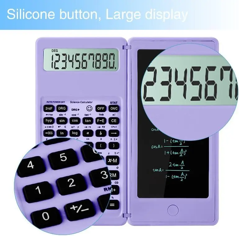 10-Digit Scientific Calculator with Large Screen & Notepad, Math Calculator for Students kid