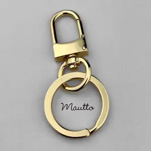 Key Ring/Chain Accessory with Swiveling Clip - LV Key Accessory - Gold-tone or Silver-tone