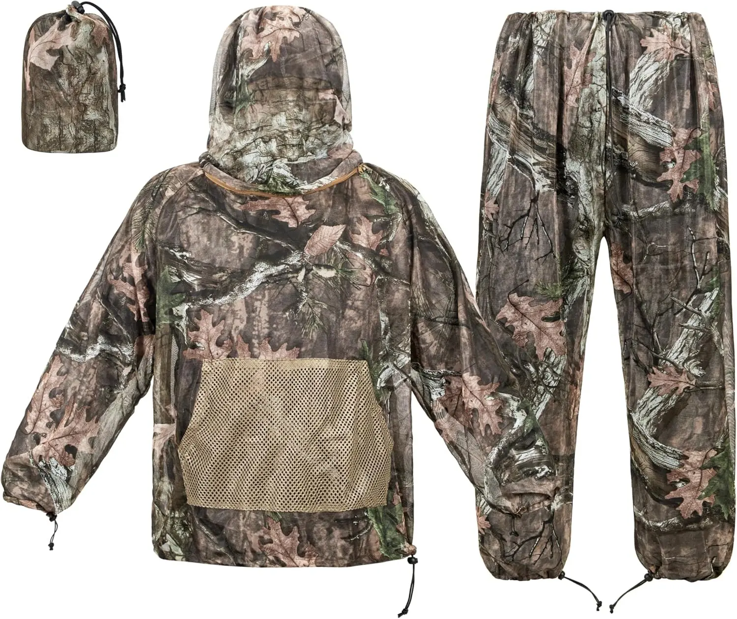 Camo Repellent Mosquito Suit With Bug Hat, Mosquito Proof Clothing Jacket and Pants