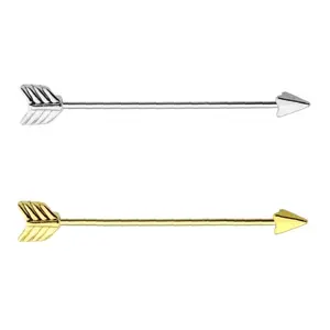 Arrow Industrial Barbell 14G 16G 316L Surgical Steel