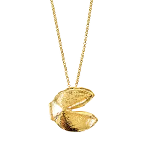 Fortune Cookie Locket (Signature) - Gold