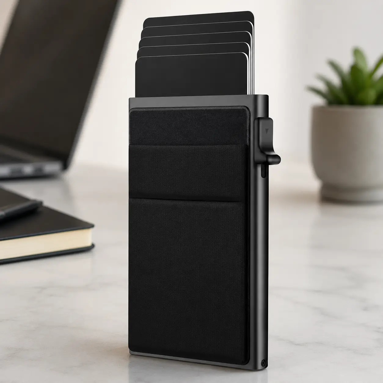 Men's Summer 2025 Minimalist Wallet – Auto-Popup RFID-Blocking Card Holder for Business/Credit Cards