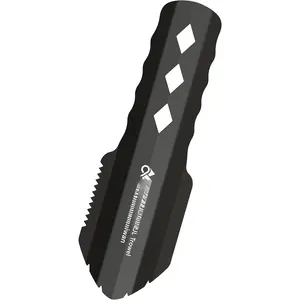 Ultralight Backpacking Trowel Aluminum Shovel Small Potty Multitool with Longer Handle Design Essential for Hiking, Camping and  Bags(Black 1 Pack)