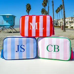 Personalized Monogram Makeup Bag, Custom Name or Initials, Bridesmaid Gift, Bachelorette Favor, Travel Pouch