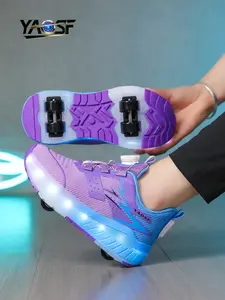 Fashion Children LED Roller Skates, High-End Sporty Shoes, Youth Upgrade Glowing Sneakers, Lightweight Comfortable Safety Kids Ice Skates