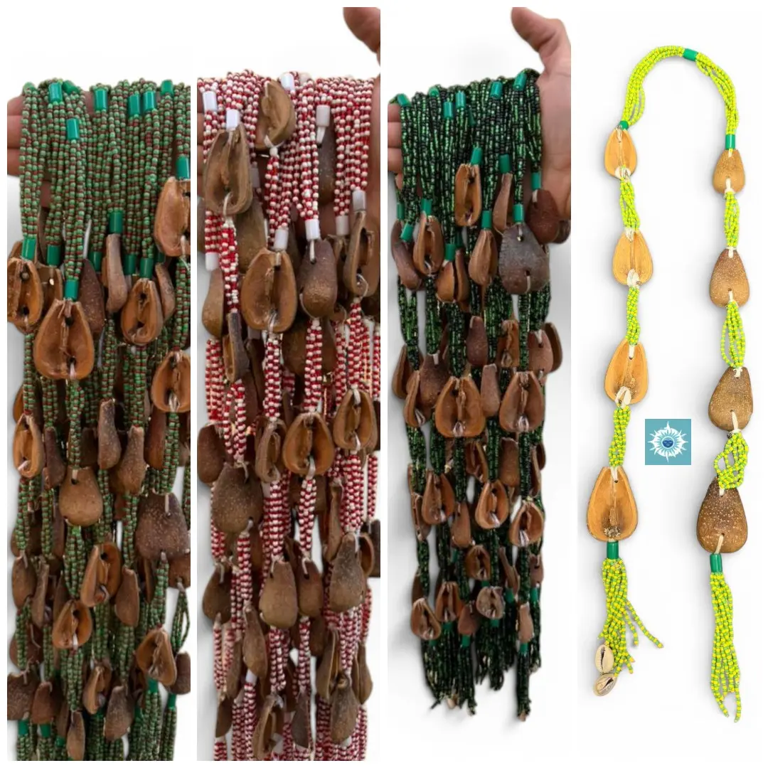 Opele Ekuele Ifa Orula Divination Tool – Handmade Yoruba Santeria Oracle for Babalawo, Agbere-Style with Seed Beads and Seeds, Religious Home Decor
