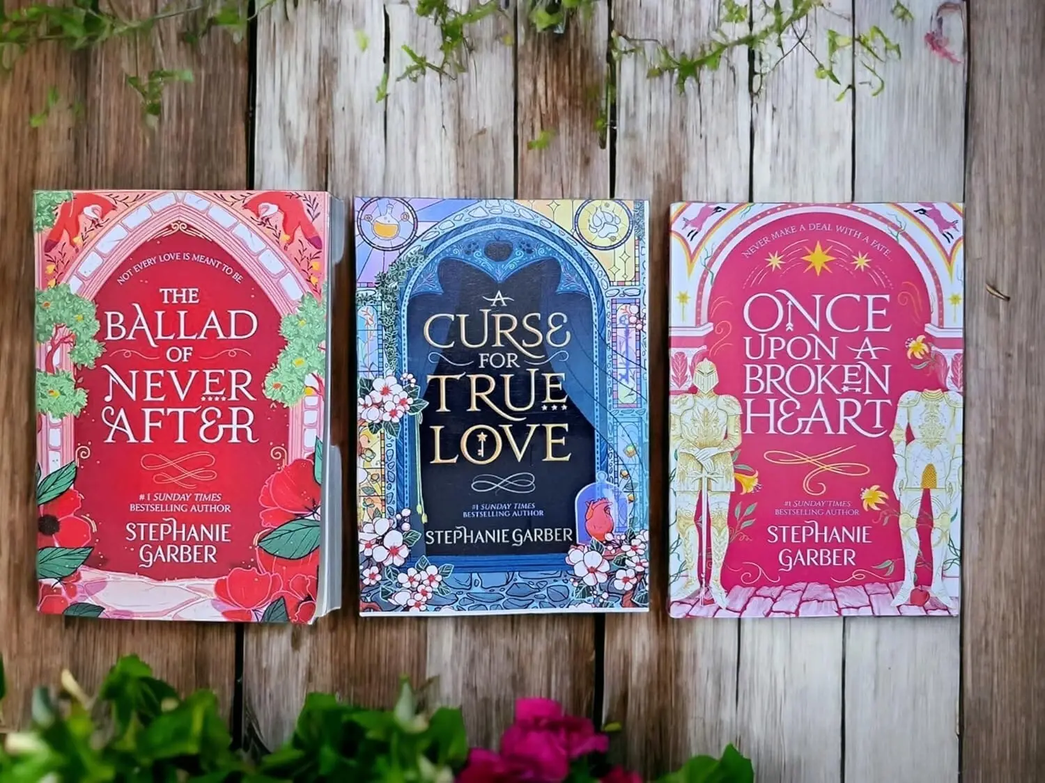 Stephanie Garber Once Upon a Broken Heart 3-Book Collection Set, The Complete Trilogy: The Ballad of Never After, A Curse For True Love Fantasy Romance Novel Set
