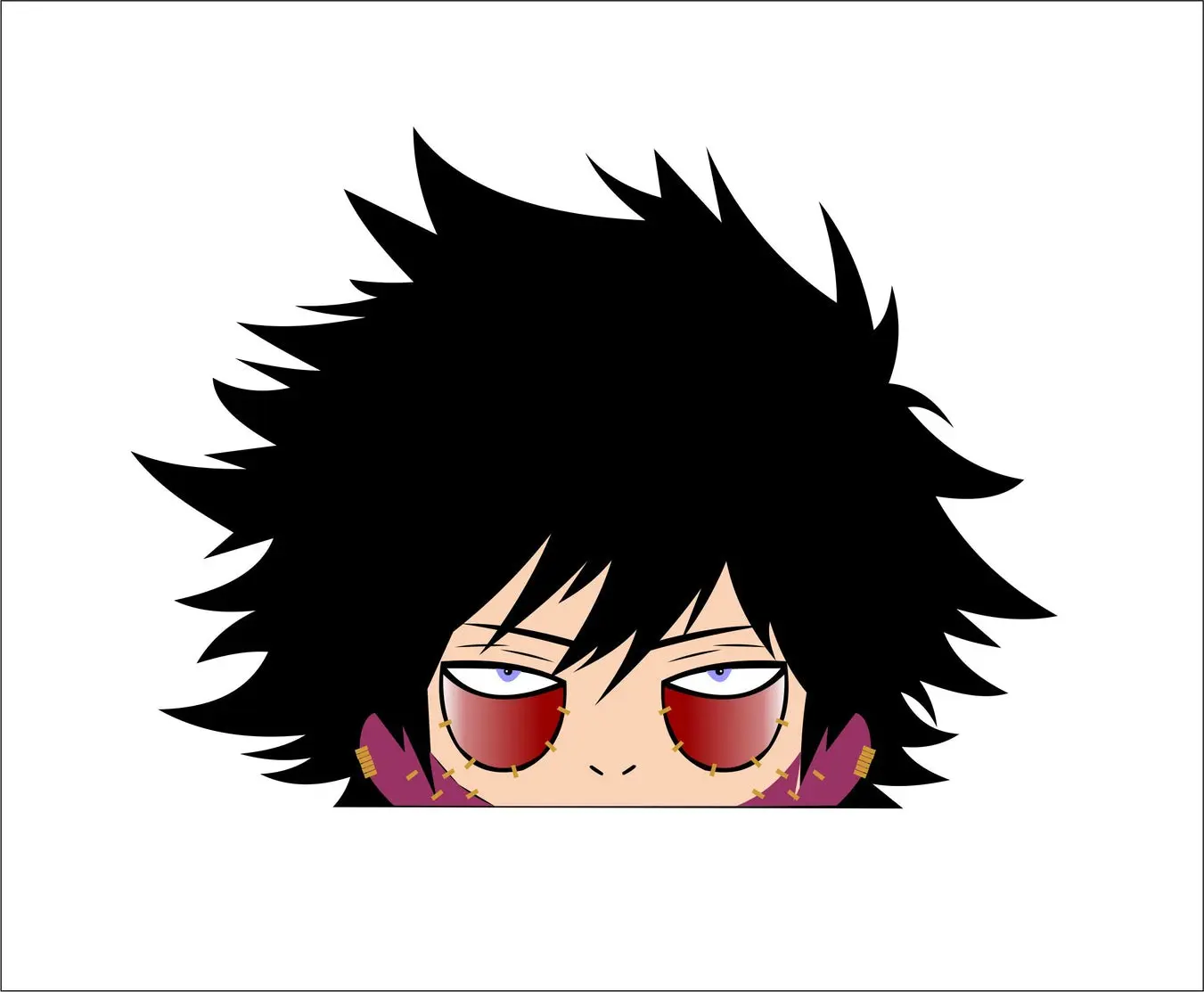 Daabii Peeking sticker, Ideal for Laptop and Water Bottle Decor, anime sticker waterproof