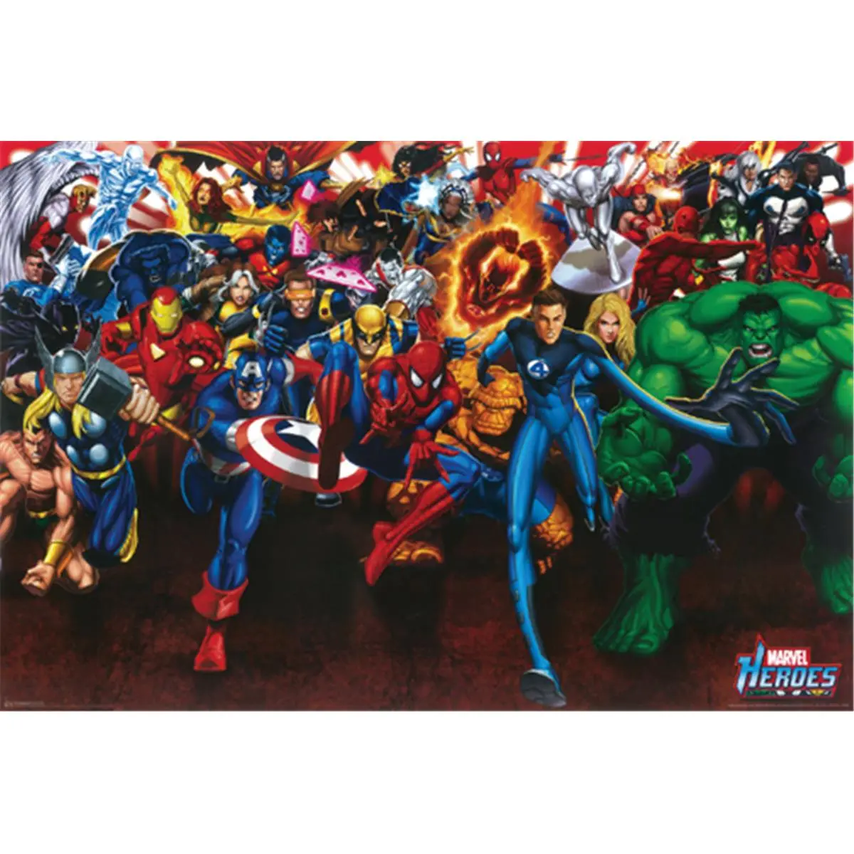 212 MAIN Marvel Heroes Collage Artistic Character Art Poster, 24x36 in Enterprise Standard Size, Home Supplies Picture Image Prints for Room Wall Decor