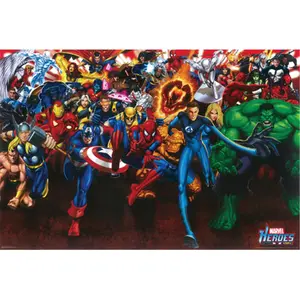 Hot Stuff Enterprise Z005-24x36-NA Marvel Heroes Collage Poster