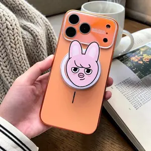 Personalized Kawaii Pink Rabbit-Pig Phone Grip – MagSafe Magnetic Phone Holder