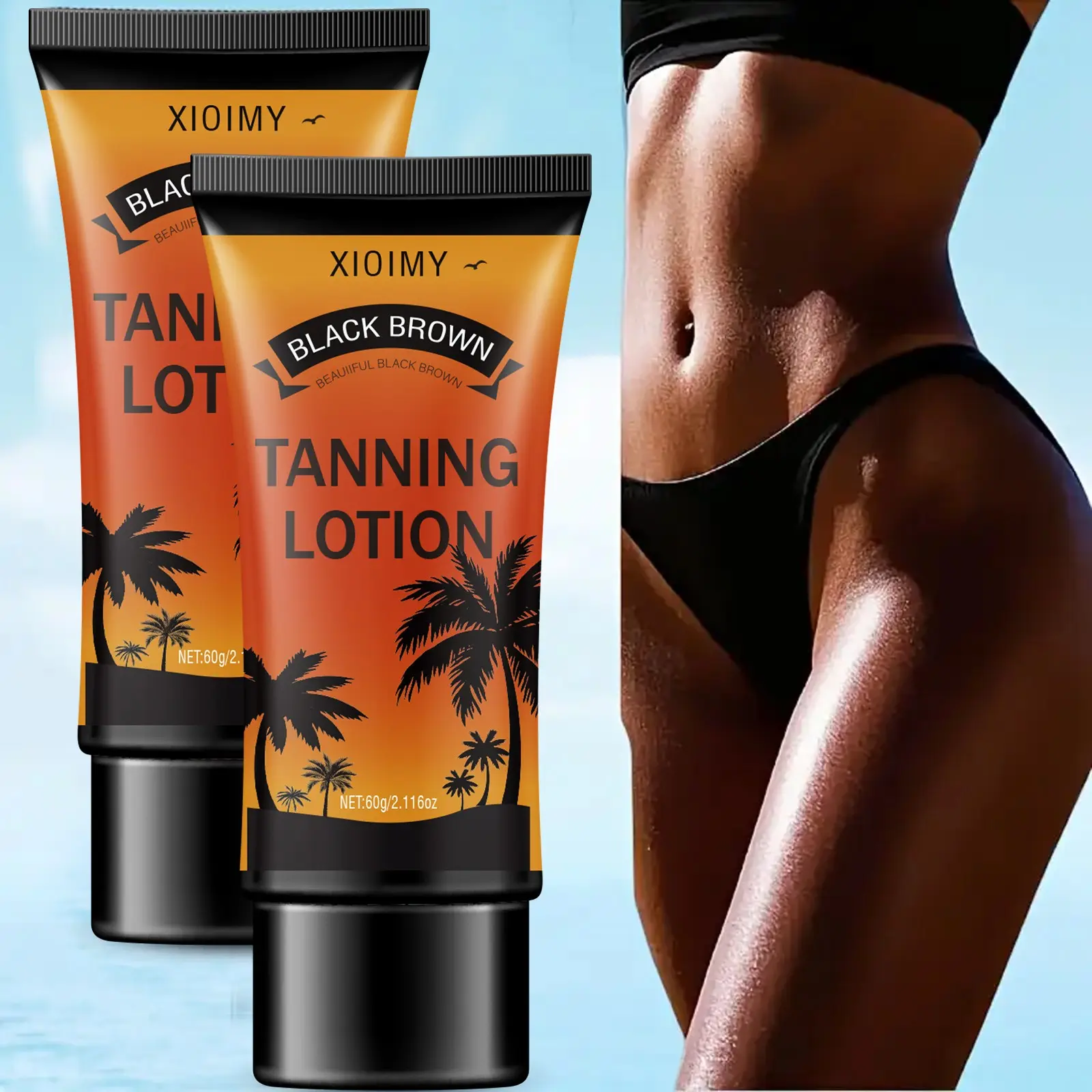 2pcs Accelerated Beauty Balm, Quick Tan Copper Wheat Color, Refreshing Moisturizing Non-Greasy, 72-Hour Long-Lasting, Beach Vacation Essential, Self Tanner, Sunless Self Tanner, Self Tanning, Bronzed Glow Up