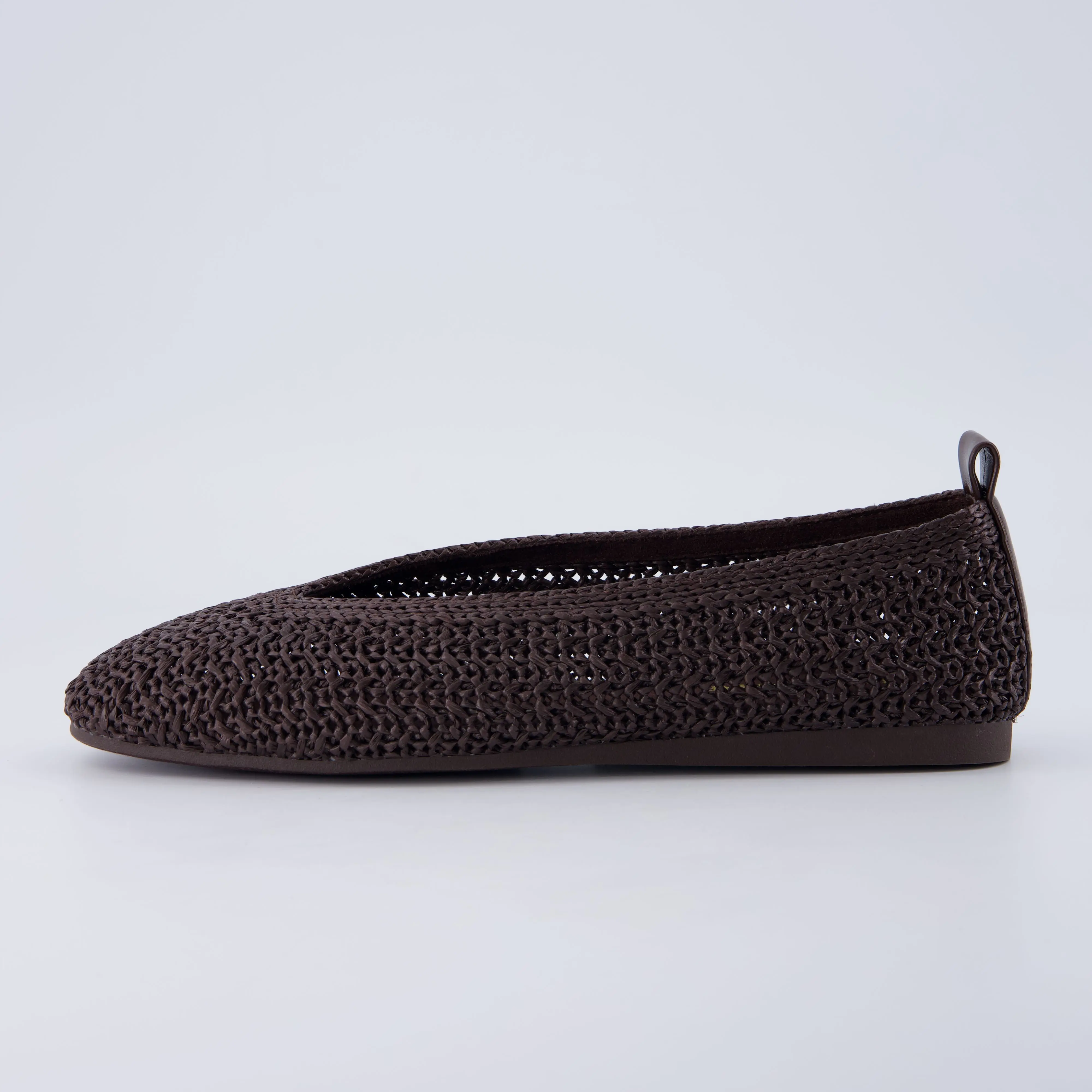 Cushionaire Gilt Woven Ballet Flats For Women | Lightweight Knit Flats With Pull On Tab | Classic Everyday Ballet Flats For Casual Outfits