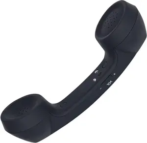 Retro Phone Handset with   and USB Handsets for Cell Phones -Proof Comfortable Call (Black)