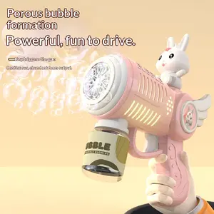 Kids Bubble Gun Machine – 10 Hole Automatic Bubble Blower with Bubble Solution, Perfect for Parties & Outdoor Play