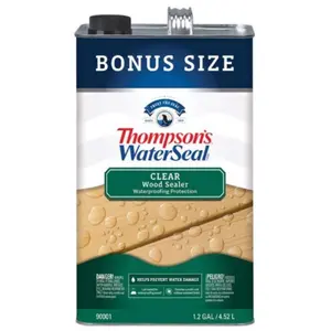 Sherwin-Williams TH.090001-03 1.2 gal Bonus Thompsons Water Sealer Wood Protector, Clear - Pack of 4