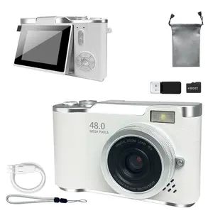 Foldable Screen Student Camera, Retro CCD Card Machine, Portable CCD Cameras, Entry-level Digital Camera, 1080P Camera with Storage Bag & 32G Memory Card