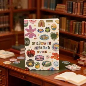Cute Vintage-Style Girlhood Sticker Book, Sticker Notepad for Stamp Collectors, Gift for Friends and Family