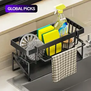 Kitchen Sink Organizer, 1 Count Space-Saving Sponge, Soap, Brush and Cloth Storage Rack, Kitchen Sink Storage Rack for Home and Dining Room #TOP PICKS