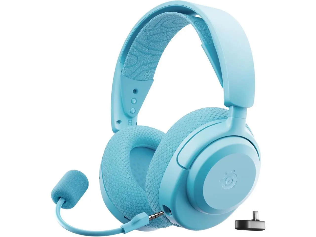 SteelSeries Arctis Nova 3P Wireless Multi-Platform Gaming Headset - Mobile App Control, 40 HR Battery, Neodymium Magnetic Drivers, 2.4GHz/Bluetooth, PS5, PS4, PC, Switch, Mobile - Aqua