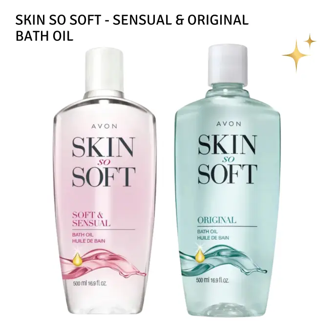 Avon Skin So Soft Bath Oil Set | Original & Soft & Sensual Moisturizing Oils