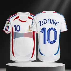 2006 France Away Short Sleeve 10# Zidane Retro Soccer Jersey