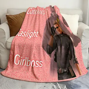 Throw blankets Wesker Gaslight Gatekeep boss Spring and Autumn Quilts Soft and cozy flannel blanket home and travel blanket birthday gift