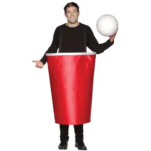 Rasta Imposta Red Beer Pong Cup Men'S Halloween Fancy-Dress Costume for Adult, One Size Rasta Imposta Classic Big Classic Big trio halloween costume