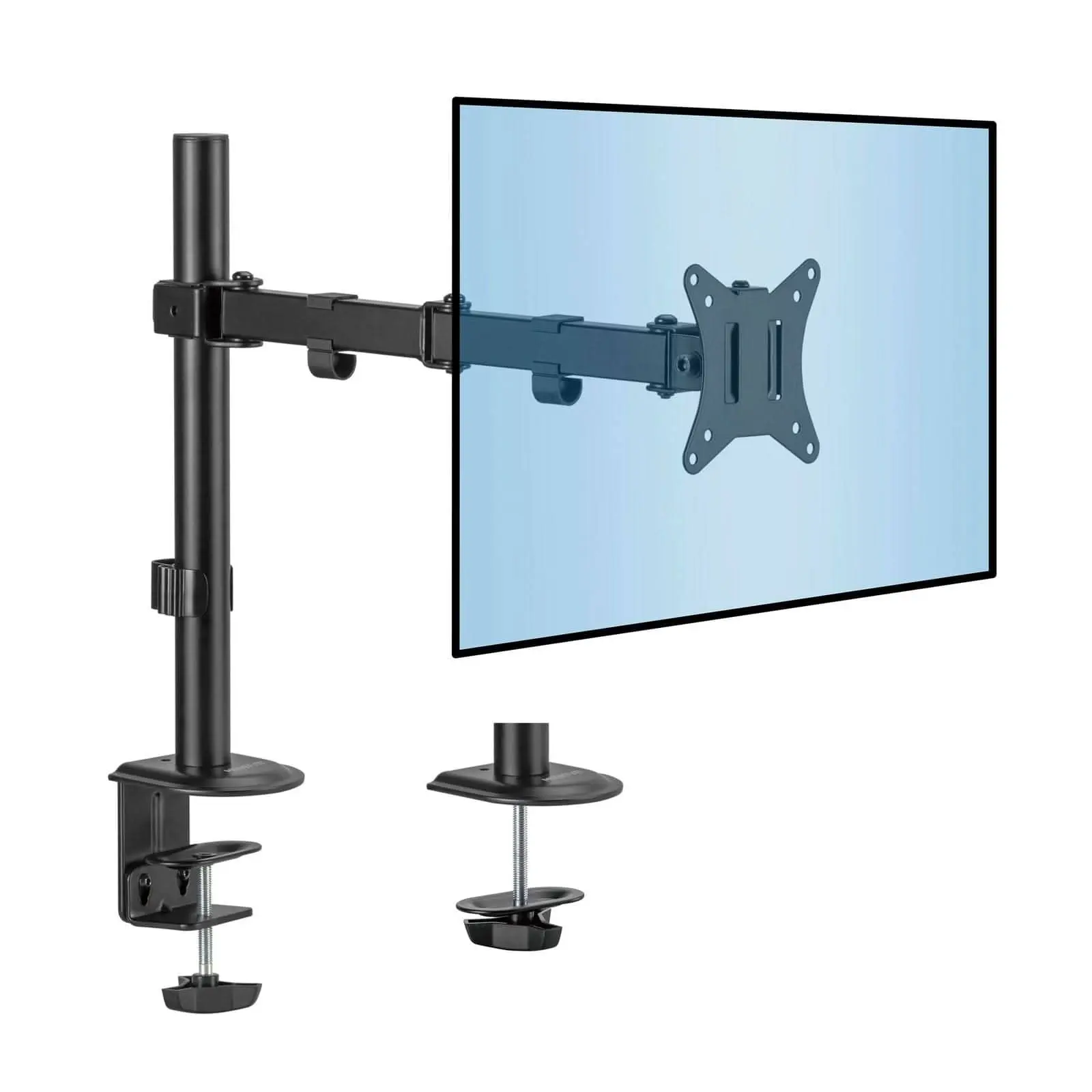 Mount-It! Monitor Mount for 17" to 32" Screens, Adjustable Single Monitor Desk Mount with Swivel Tilt & Rotation, 19.8 lb Capacity, VESA 75x75/100x100