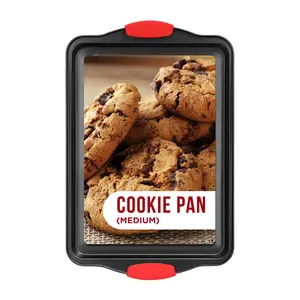 Non-Stick Kitchen Baking Tray, Heat Resistant Bakeware, High-Quality Commercial Steel, Silicone Handle, Easy Clean Non-Stick Surface, Ideal for Oven Use